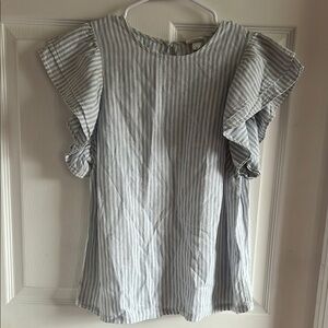 Striped Blouse in Blue and White